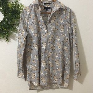 Lands End Pullover No Iron Long Sleeve Blouse